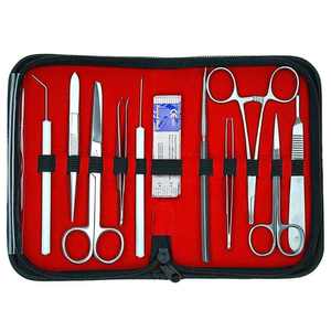 Kit de dissection anatomique en acier inoxydable 11 pièces pour étudiants en biologie, médecine vétérinaire, couteau à scalpel, manche et lames par Dentavex - Product Image 1
