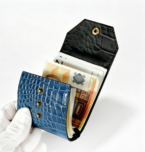 [Customised Logo] Castello Croco Embossed Genuine Leather Slim <b>Long</b> <b>Wallet</b> Button Closure Luxury <b>Wallet</b> <b>for</b> <b>Men</b> - Product Image 4