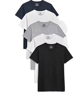 Camisetas de Lona con Cuello Redondo, Estampadas con Serigrafía, Personalizadas con Logotipo, Ajustadas, de Alta Calidad, para Hombre, 100% Algodón, Manga Corta - Product Image 2