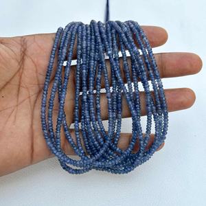 3mm Natural Pailin azul claro zafiro facetado Rondelle cuentas tienda en línea piedras preciosas collar de cuentas de moda para mujeres - Product Image 4