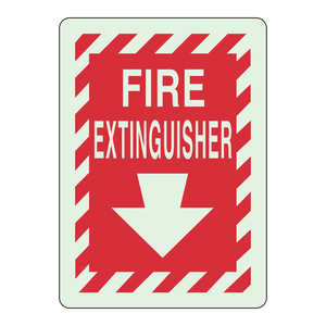 Panneau d'extincteur en PVC haute visibilité Brady, durable, pour intérieur et extérieur, signalisation d'avertissement - Product Image 3