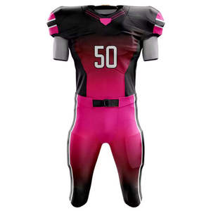 Conjunto de Uniforme de Fútbol Americano Sublimado Personalizado al por Mayor, Jersey Transpirable y Pantalón Integrado - Product Image 2
