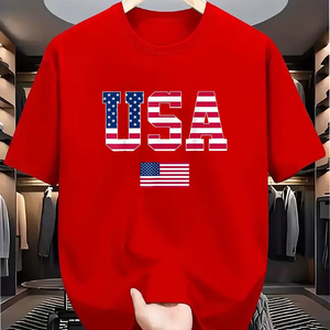 T-shirts tissés pour hommes coupe classique personnalisés 100 % coton écologique à manches courtes col ras du cou streetwear imprimé DTG vente en gros - Product Image 5