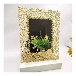 Vintage Design Metal Glass Photo <b>Frame</b> Elegant <b>Picture</b> Display Classic Home Interior Decor - Product Image 5
