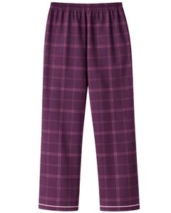 Ensemble de pyjama pour femme en coton doux, à carreaux violets, à manches longues, boutonné, vêtements de nuit, ensemble de vêtements de détente en deux pièces - Product Image 6