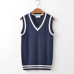 <b>Men's</b> Knitted Sweaters for <b>Men</b> Blue <b>Sleeveless</b> Man Clothes V Neck Vest Red Waistcoat <b>Jumpers</b> Sweat-shirt Cigaret Cotton - Product Image 3