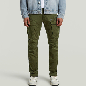 Pantalones cargo jogger de algodón plisados de pierna recta para hombre, de color personalizado, de peso medio, con cintura elástica, informales, tallas grandes, para primavera e invierno - Product Image 3