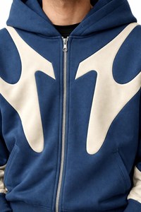 Men's Color Blocking <b>Zip</b> Hoodie Regular Fit Casual <b>Hooded</b> Sweatshirt Sublimation Print Polyester FRENCH TERRY Autumn Wear - Product Image 2