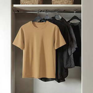Camiseta Deportiva de Manga Corta para Hombre, Tejido de 240g, Sólida, Antiencogimiento, Personalizable, para Verano, Primavera y Otoño - Product Image 4