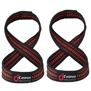 CASPER INDUSTRIES Levantamiento de pesas Muñequera Figura 8 Correas Levantamiento de pesas de alta resistencia Entrenamiento de gimnasio OEM de alta calidad de la M-L-XL - Product Image 2