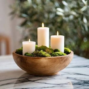 Grand Porte-Bougie Artisanal en Bois de Mangue, Bol à Bougie en Bois, Fournisseur en Gros pour Mariages et Événements à Prix Compétitif - Product Image 4