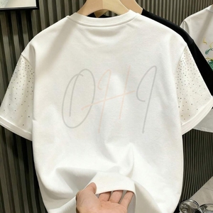 Camiseta de Verano para Hombre, de Lujo, Ecológica, Transpirable, de Secado Rápido, Cuello Redondo, Algodón Suave, Estilo Casual Urbano, Talla Grande - Product Image 2