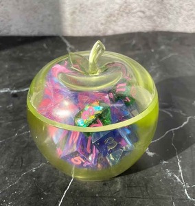 Pot de rangement artistique en résine haut de gamme avec couvercle, organisateur décoratif fait main pour la cuisine, le thé, le café, les bonbons, usage domestique - Product Image 2