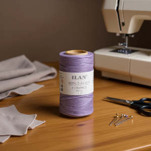 Bobina di Filo di Cotone Ilan 80g Viola Diametro 1,5mm per Cucito - Product Image 2