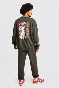 Sweat-shirt à capuche unisexe coupe classique gris foncé, style streetwear anti-plis, en coton tricoté, pour l'automne HESHEWEARS - Product Image 3