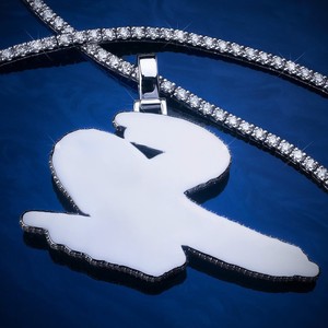 Collar con Colgante de Paloma de Plata de Ley con Perla de Agua Dulce y Moissanita, con Cadena de Eslabones, Diseño de Paz, para Niños y Mujeres, Regalo - Product Image 3