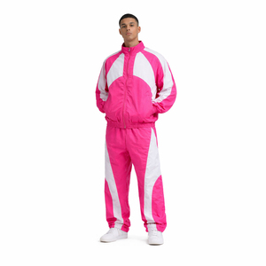 Men's Windbreaker Tracksuit Set Custom made logo <b>Zip</b>-<b>Up</b> <b>Jacket</b> and Jogger Pants Lightweight Reflective Windbreaker Set's - Product Image 5