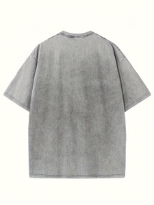 เสื้อยืดโอเวอร์ไซส์สไตล์สตรีทแวร์ แขนสั้น ผ้าคอตตอน 100% หนัก 230 กรัม ทรงวินเทจ ความยาวปกติ สกรีนโลโก้แบบแอซิดวอช - Product Image 4