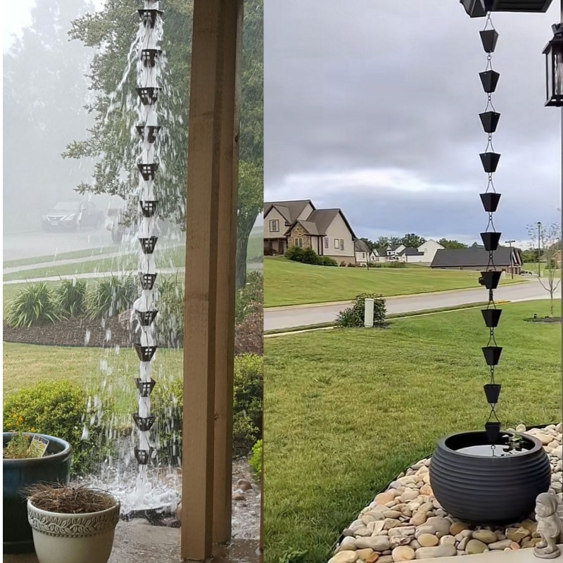 Regenketting Koper, Japanse Stijl Regen Water Catcher