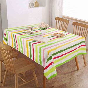 Multi-Color Stripe <b>Tablecloth</b> - Product Image 1