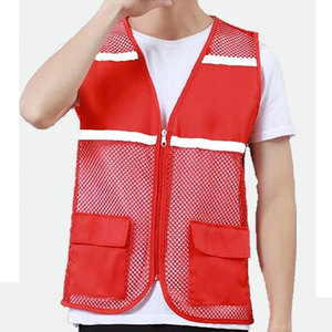 Chaleco de Seguridad Reflectante de Alta Visibilidad con Bolsillos, Ropa de Trabajo para Hombres y Mujeres, con Logotipo, Talla y Color Personalizables - Product Image 2