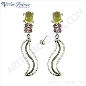 Women's Jewelry Designer Silver <b>Earring</b> <b>Pretty</b> <b>Earring</b> Stylish Gemstone <b>Earrings</b> - Product Image 1
