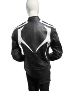 Veste de moto en cuir véritable sur mesure de qualité supérieure, coupe-vent, respirante, vêtements de sport, veste en cuir pour course automobile - Product Image 2