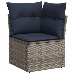 Juego de sofás de patio de ratán sintético gris de 11 piezas con cojines, solo para EE. UU., muebles de exterior - Product Image 4