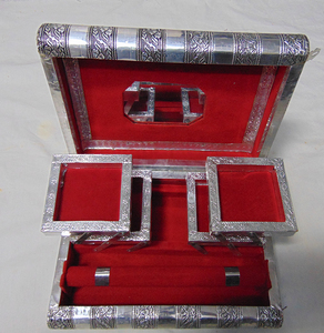 Handcrafted Meenakari Metal Jewelry <b>Box</b> with Ring Organizer Decorative <b>Storage</b> Case with Velvet Interior Gift <b>Box</b> - Product Image 4