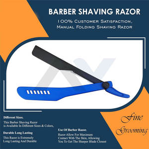 Navaja de barbero profesional Royal Black con cuchilla reemplazable, kit de afeitado con navaja de borde recto y navajas deslizables - Product Image 4