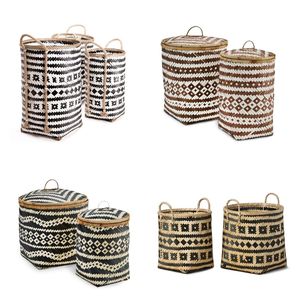 ชุดตะกร้าตกแต่ง TRIBAL COLLECTION สำหรับจัดเก็บ ตะกร้าหวายไม้ไผ่ ตกแต่งห้องนั่งเล่น กระถางต้นไม้ ตะกร้าใส่ผ้า ใช้ในบ้านทั่วไป - Product Image 2