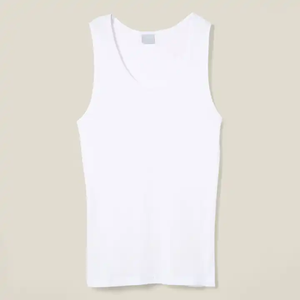 Camiseta sin mangas acanalada personalizada para hombre con bordado en el cuello, chaleco básico, camiseta interior de algodón, ropa deportiva informal, transpirable y de secado rápido. - Product Image 5
