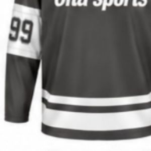 Maillot de hockey sur glace gris anthracite pour homme, manches longues, en polyester, uniforme d'équipe, tenue d'entraînement et de match, vêtements de sport - Product Image 5