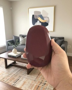 Cabochon de rubis chauffé, taille ovale, grande taille, rouge profond, poli et facetté, pour la fabrication de bijoux, la guérison et la décoration - Product Image 1