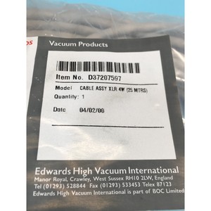 สายเคเบิล BOC Edwards D37207597 XLR 4W (25 เมตร) - อุปกรณ์และอะไหล่เซมิคอนดักเตอร์ระดับโลกที่เชื่อถือได้ - Product Image 5