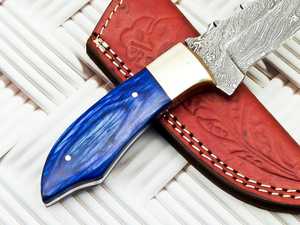 Couteau de chasse artisanal personnalisé OEM ODM, couteau de survie à lame fixe en acier Damas, vente en gros, couteaux pliants pour la chasse et le camping - Product Image 5