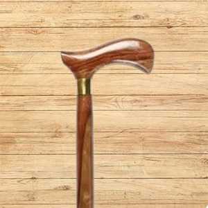 Bastón de Madera Pulida Hecho a Mano, Ecológico, Moderno, con Mango de Caña, Duradero y Elegante, MN EXPORTS - Product Image 3