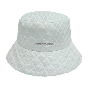 Sombrero de pescador de algodón para mujer, estilo informal, para principios de otoño, con estampado a mano y acolchado. - Product Image 6