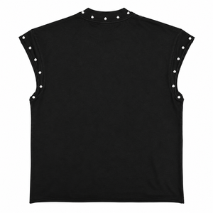 Débardeur graphique personnalisé avec strass, 100% coton jersey, tissu doux, nouveau style tendance, sans manches, pour un confort unisexe. - Product Image 2