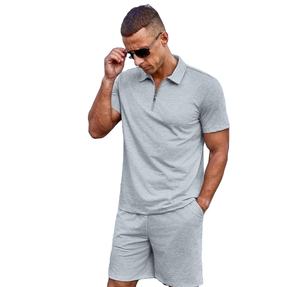 2025 HOT <b>Men's</b> Clothing <b>Summer</b> <b>Men</b> Outfit Two Piece Black Shorts <b>Shirt</b> Street Casual 2 Piece Pants <b>Shirt</b> <b>Men's</b> Sets - Product Image 1
