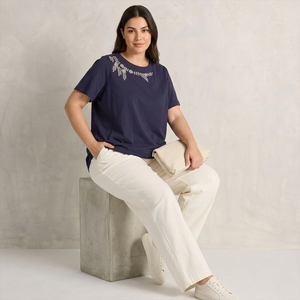 Camiseta de Mujer de Talla Grande, Color Sólido, con Lentejuelas y Diamantes, Diseño de Logotipo Personalizado, Precio Económico, Verano - Product Image 4