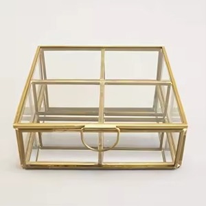 Modern Design Metal & Glass Jewelry <b>Box</b> Stylish <b>Trinket</b> Organizer for Rings Earrings Necklace Bracelet Home Vanity Decor - Product Image 6