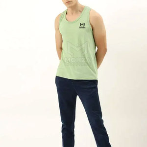 Ropa Deportiva, Camiseta de Tirantes para Hombre, Tejida, Transpirable, de Secado Rápido, de Alta Calidad, Hecha de Algodón, Venta al Por Mayor - Product Image 5