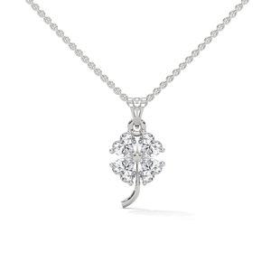 Collar con Colgante de Diamante Solitario de Plata Refinada Creado en Laboratorio, Joyería Fina para Mujer, Elegancia Diaria y para Ocasiones Especiales - Product Image 1