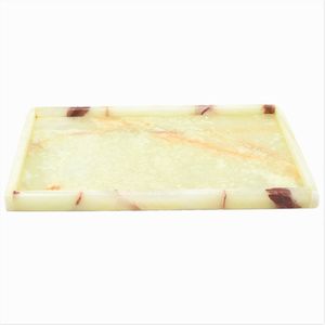 Light Green Onyx Rectangle Shaped Tray Natural <b>Stone</b> Decorative Serving Bowl Handmade Luxury Onyx Bowl Wholesale Supplier - Product Image 2