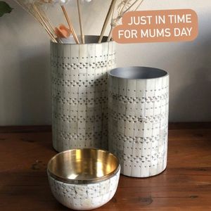 Vase à fleurs de table en résine avec incrustation d'os, style arabe moderne, couleur personnalisée, fait main, écologique, pour plantes d'intérieur - Product Image 2
