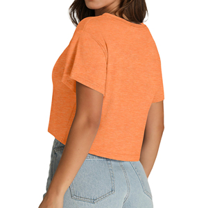 T-shirt court à imprimé floral pour femmes, t-shirt esthétique à manches courtes, tissu extensible doux, haut d'été tendance, chemise tendance et à la mode - Product Image 2