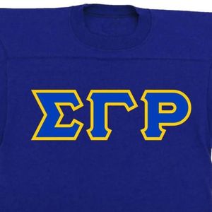 Camiseta Clásica con Letras Sigma Gamma Rho, Ropa Deportiva Unisex de Manga Corta, Prenda de la Hermandad Griega, Camiseta Informal de Equipo, Personalizada al por Mayor - Product Image 5