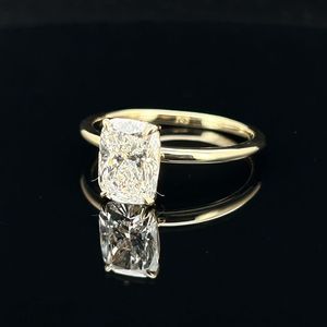 Anillo de Diamante Sintético de Corte Ovalado Cultivado en Laboratorio, Certificado por IGI, Chapado en Oro de 18k, Joyería Clásica, Regalo de Boda Unisex - Product Image 5