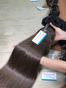 Les meilleures extensions de cheveux bruts 2025, tissage premium noué à la main, cheveux vietnamiens, cheveux super soyeux pour femme - Product Image 6